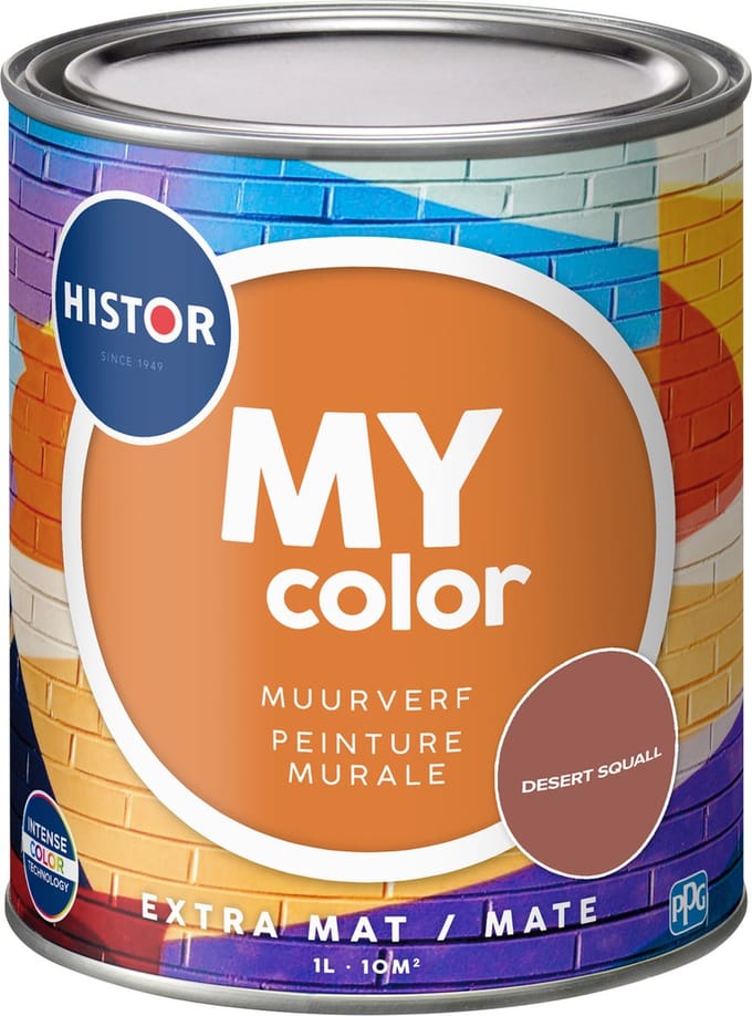 Histor MY Color Muurverf Extra Mat - Reinigbaar - Extra Dekkend - 2.5L - Desert Squall - Rood