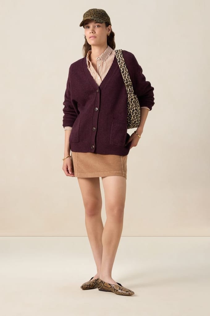 Sissy-Boy - Donkerrood vest met V-hals