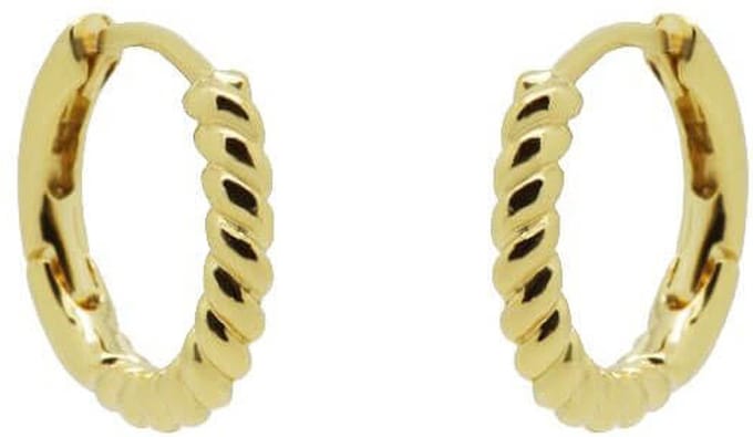 Karma Oorringen Hinged Hoops Half Twisted 10 mm Goud