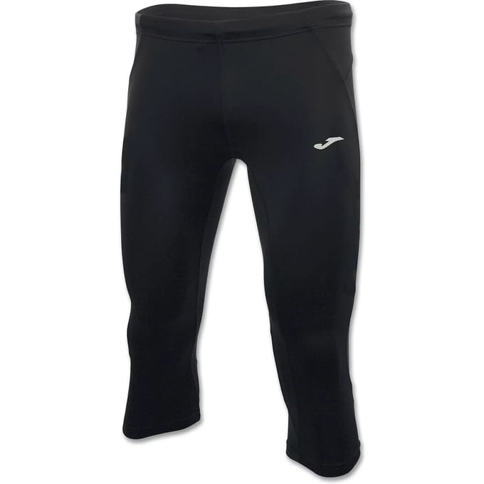 Joma Record 3/4 Running Pant Kinderen - Zwart | Maat: 152