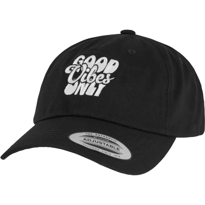 Mister Tee - Good Vibes Only Low Profile Cotton Twill Verstelbare pet - Zwart