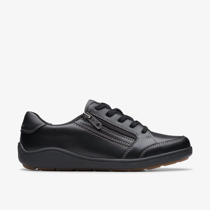Bryianne Bayla Zwarte Leren Sneakers