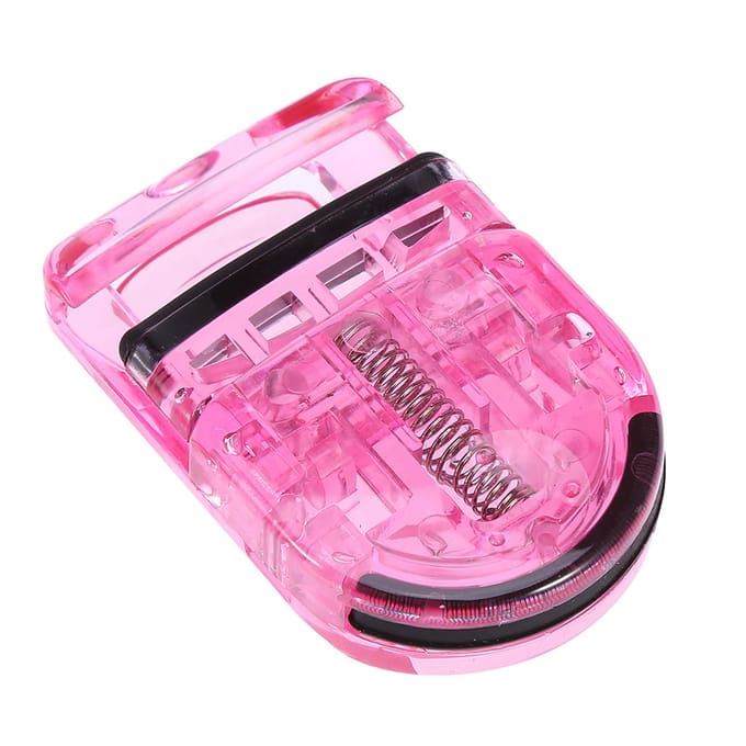Mini Draagbare Wimperkruller Clip met Rubber Wimper Natuurlijke Krulclip Cosmetische Tools Roze roze