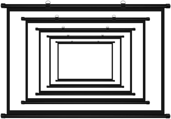 Projectorscherm - Filmscherm - Thuisbioscoop - Wit glasvezel - 40 inch 16:9 - Zwart