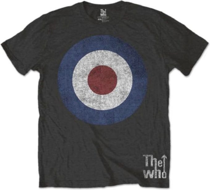 The Who - Target Distressed Heren T-shirt - S - Zwart