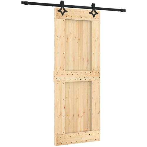 vidaXL - Schuifdeur - 80 - x - 210 - cm - Massief - Pine - Hout - (Onbehandeld)