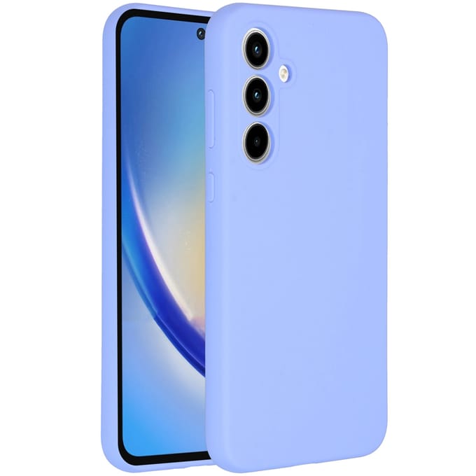 Accezz Hoesje - Geschikt voor Samsung Galaxy A35 - Liquid Silicone Backcover - Paars