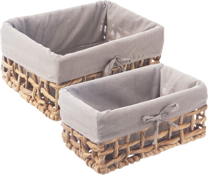 Opbergmand Natuurlijk 2 stuks - Opbergbox - Opbergdoos - Wasmand