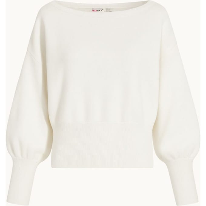 Geribbelde Bootneck Trui