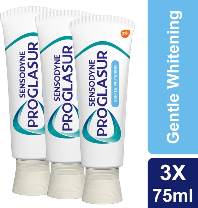 Sensodyne - Tandpasta - Pro Glasur - Gentle Whitening - 75ml x 3