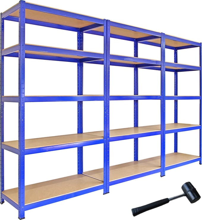 T-rax stellingkasten - blauw - 90x45x180 cm - 280kg per plank