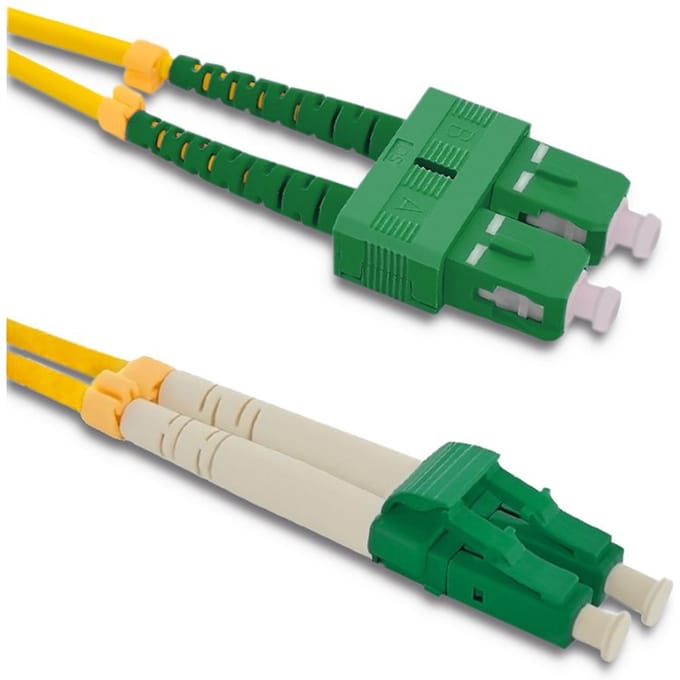 Qoltec Glasvezel Patchcord SC/APC-LC/APC |   Singlemode |   9/125 |   G652D |   Duplexwoning |   2m