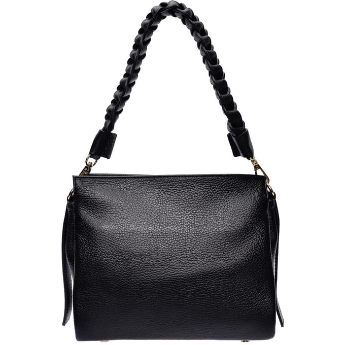 Isabella Rhea Zwart Rundleer Tas