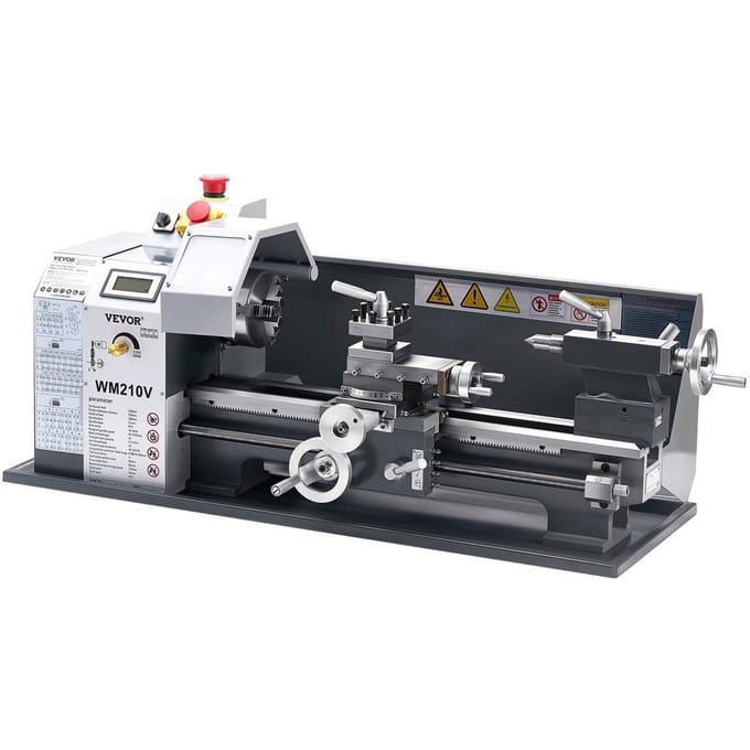 Tour à métaux 8 x 16 pouces 550W Tour de banc Vitesse variable 0-2500 tr/min