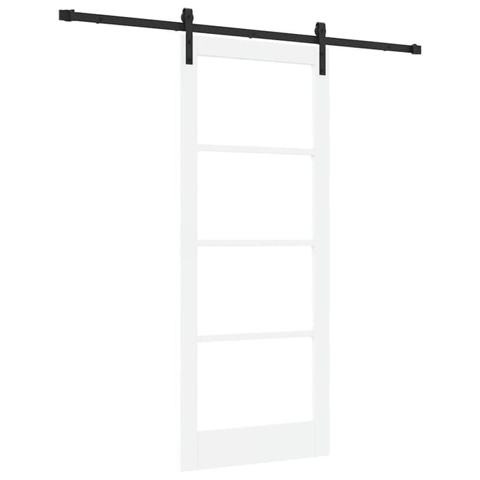vidaXL - Schuifdeur - ORKDAL - Wit - en - Zwart - 83 - x - 202 - cm