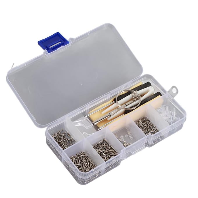 Bril Schroeven Set Frame Reparatie Kit Ringetjes Onderdelen Neussteun Schroevendraaier Bit Accessoires 500 Stuks