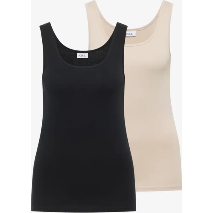 Basic top met ronde hals in een 2-pack