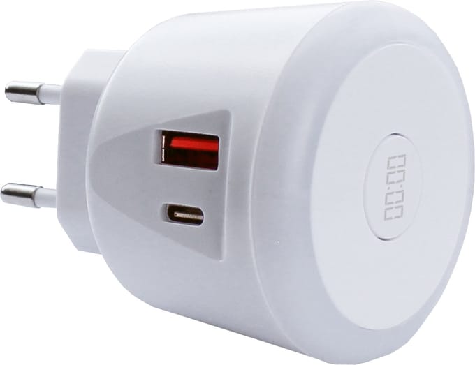 EcoSavers - USB timer lader - met tijdschakelaar - 20W vermogen