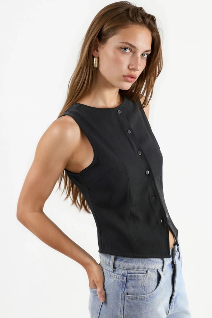 Geknoopte Mouwloze Top