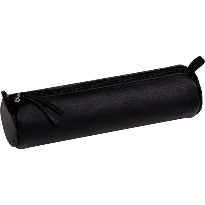 Clairefontaine leren rolbeursje, zwart