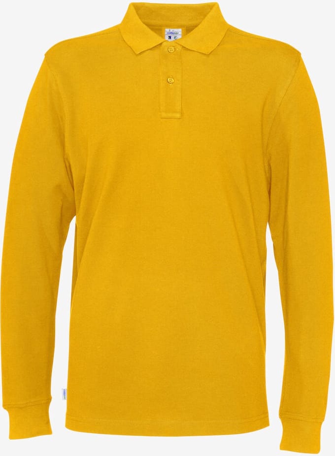 Cottover POLO PIQUE LONG SLEEVE MAN - GOTS GECERTIFICEERD 141018 - Geel - S