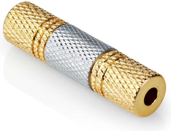 Jack koppelstuk - 3.5mm - Verguld - Stereo - Goud - Allteq