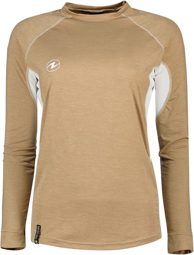 Aqualung Lf Rash Guard Met Lange Mouwen Beige XL Vrouw