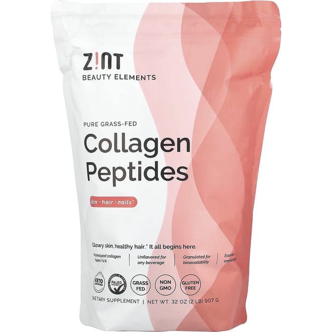 Zint, peptides de collagène purs nourris à l'herbe, sans saveur, 32 oz (907 g)