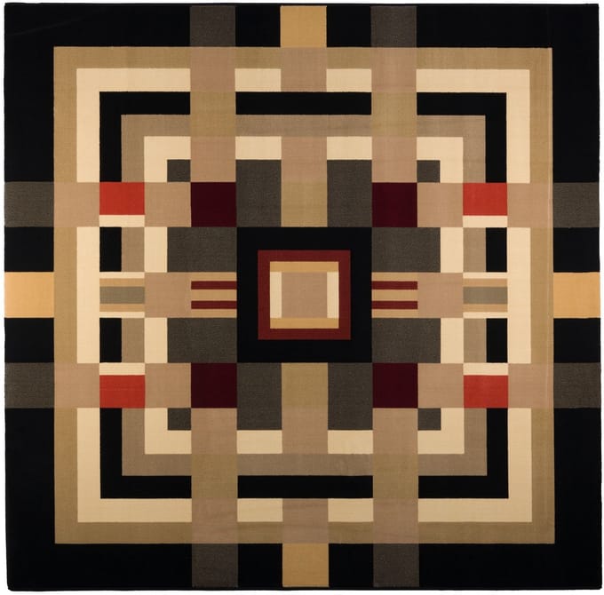 Bold Monkey Urban Maze Vloerkleed 200x200 cm - Meerkleurig