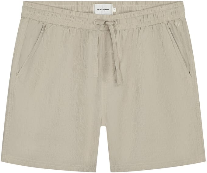 Pure Path Seersucker Shorts Sand (25010521 - 46)