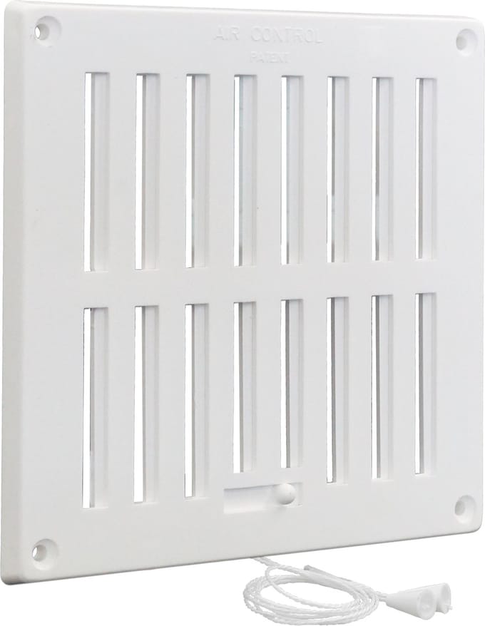 Air Control Rooster Kunststof - 160 x 160 mm - Wit