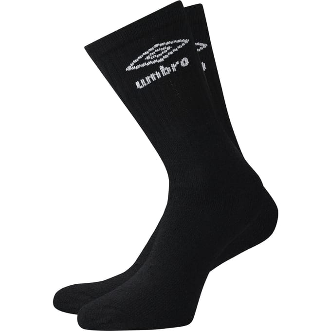 Umbro Herenbemanningsleden Sokken (Pakket van 3) (Zwart/Wit)