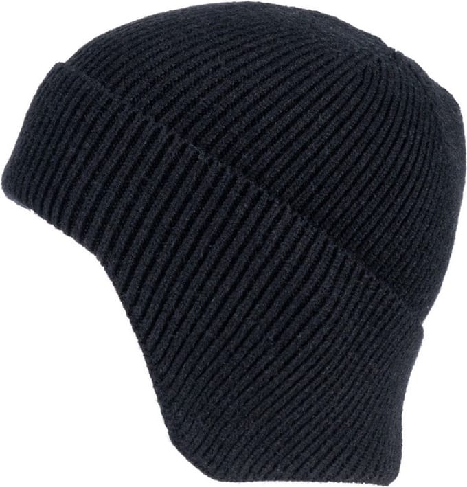 Commando muts earmuff - Zwart gebreid
