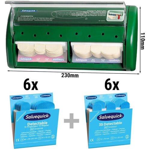 GGM Gastro Leerer Pflasterspender Salvequick® - inkl. 12 Nachfülleinsätze