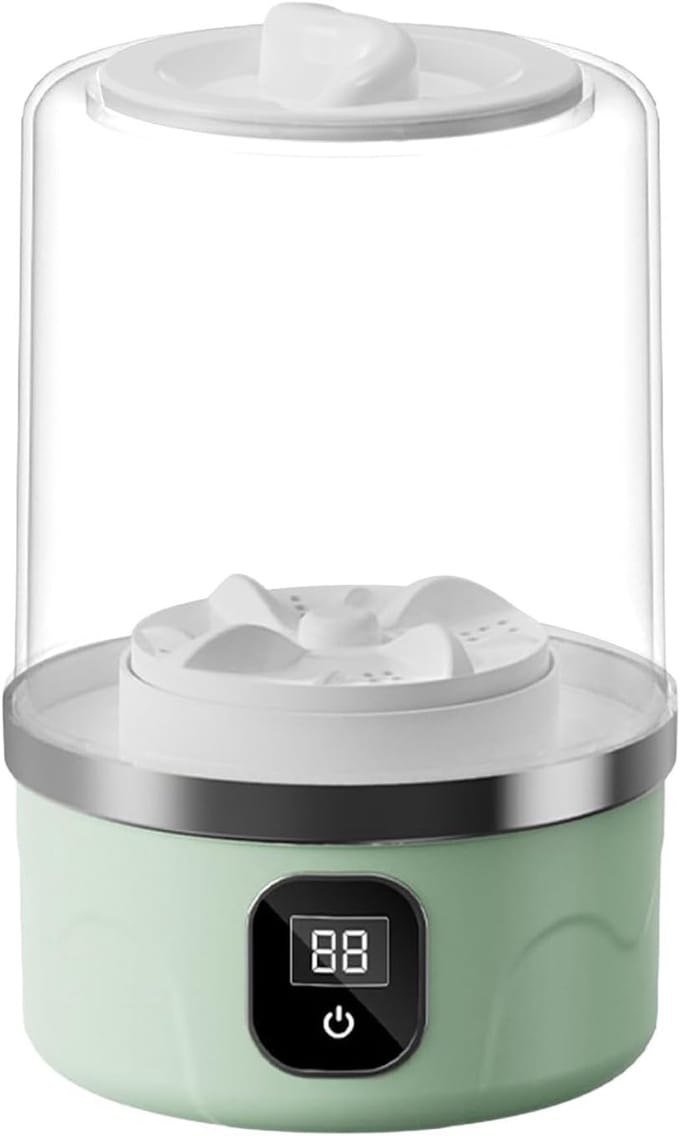 Kleine Wasmachine - Compacte Wasmachine - Reizen Studenten - Draadloos Oplaadbaar - 13x13x13 cm