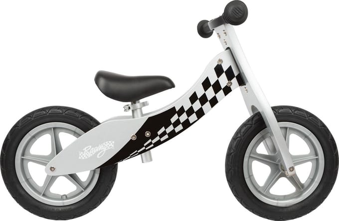 Small Foot Race Loopfiets - Loopfiets - Unisex - Wit;Zwart - 12