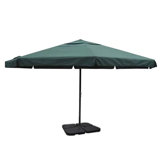 vidaXL - Parasol - met - draagbare - voet - aluminium - (groen)