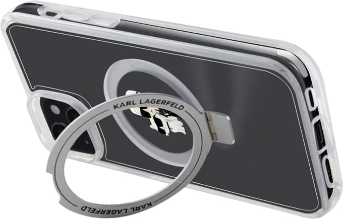 Karl Lagerfeld KLHMP15MHMRSKCH iPhone 15 Plus / 14 Plus 6.7" white/white hardcase Ring Stand Karl&Choupette MagSafe