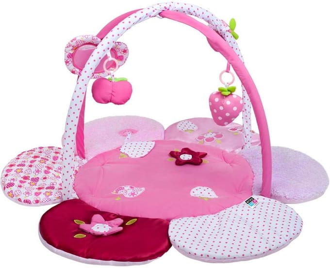 PLAYTO Bloem speelkleed met trapeze 100cm - Speeldeken