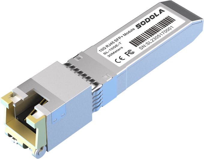 10G SFP+ RJ45 koper transceiver module voor Ethernet - Plug and Play, hot pluggable, tot 30 m afstand