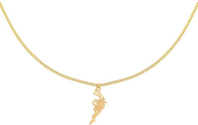 YWG - Ketting Gun - Goud kleurig