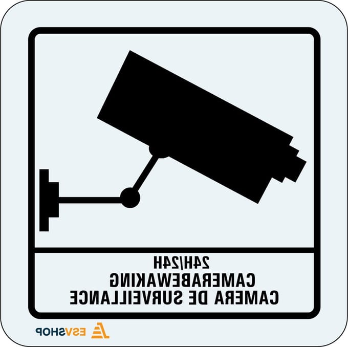 Raamsticker camerabewaking NL & FRA 150 x 150 mm