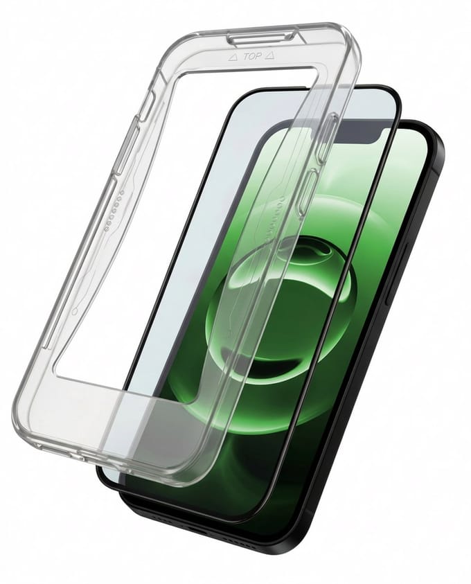 Screenprotector Geschikt voor Apple iPhone 16e - Met Installatie Kit - Beschermglas - Gehard Glas - Tempered Glass - Screen Protector