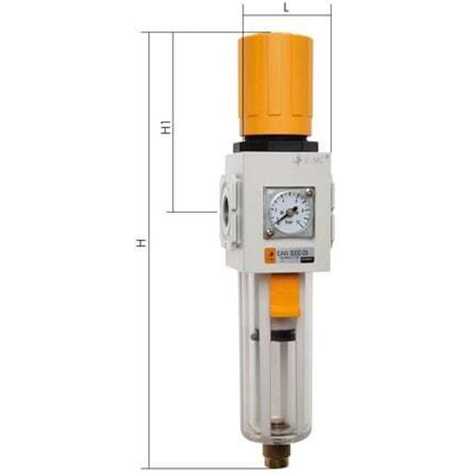 Filter-Regelaar G1/4'' 900l/min 0.5-9.0bar/7-130psi EMC 2A