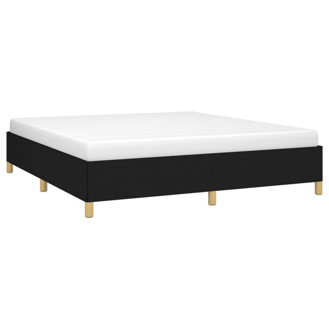 vidaXL - Boxspring - bed - stof - zwart - 160x200 - cm