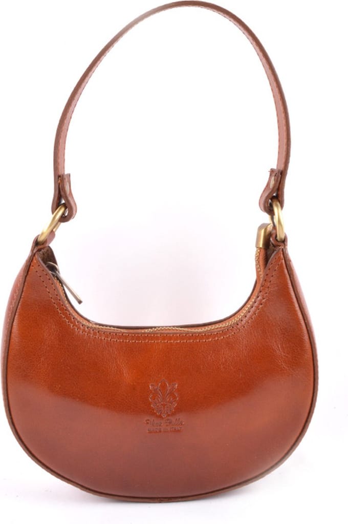 Giuliano klassieke schoudertas Florence - Lichtbruin - Dames - Made in Italy
