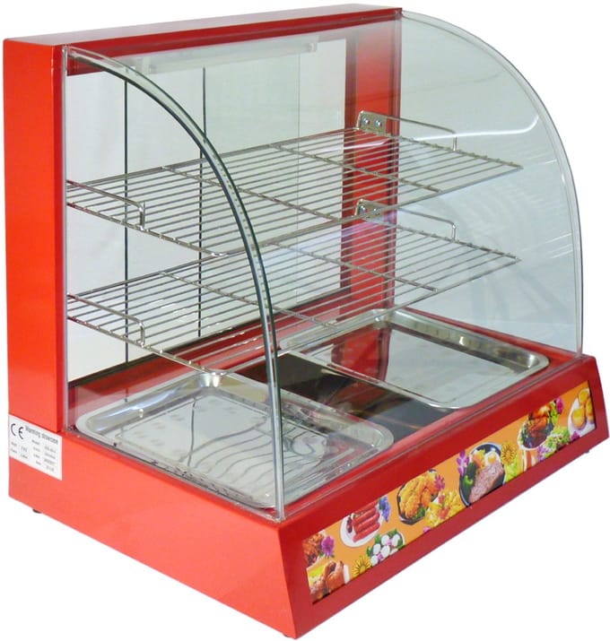 Warmhoudvitrine - glas - 60 cm breed - 1200 w vermogen