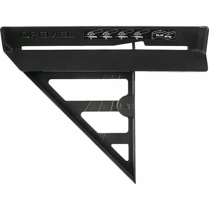 Guide de découpe DREMEL S840 - pour scie compacte DSM20 - découpes en onglet, biseau et droites