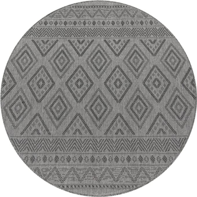 Binnen- en buitenkleed Verona antraciet 80 cm rond