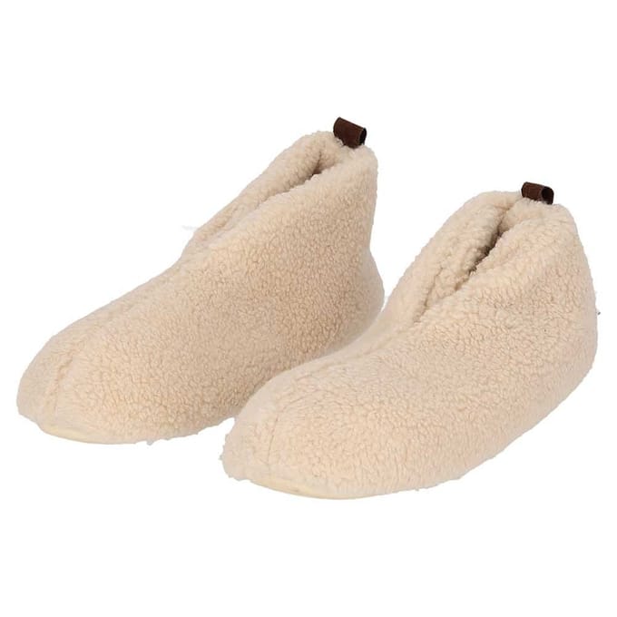 Sloffen dames teddy wol - 37/38 / Offwhite